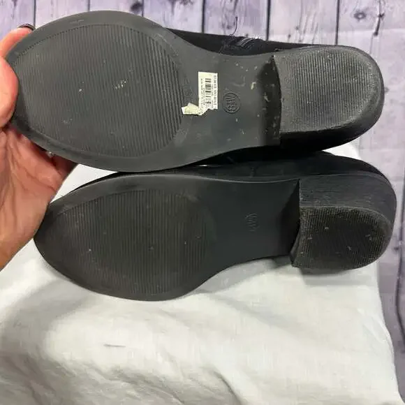 Torrid Black Faux Suede Side Dip Ankle Booties - Picture 7 of 8